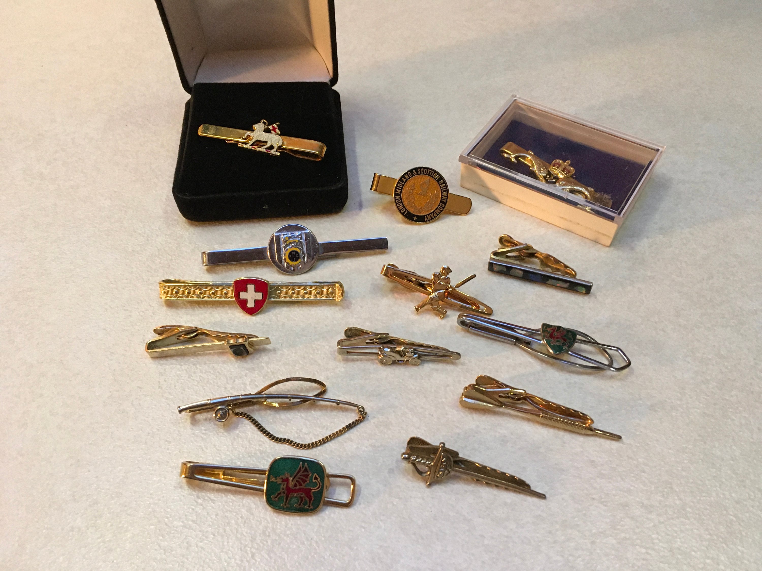 14 vintage novelty tie clips Etsy