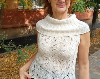 Ladies crochet top Knit summer top Handmade blouse Cotton summer top crochet boho crochet top boho blouse knitted summer top