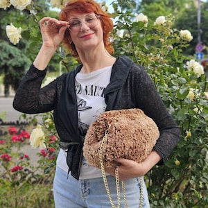 luxury handbag dumpling bag crochet clutch bag Hand Woven bag Straw clutch handmade pouch woven bag cloud bag chunky crochet bag