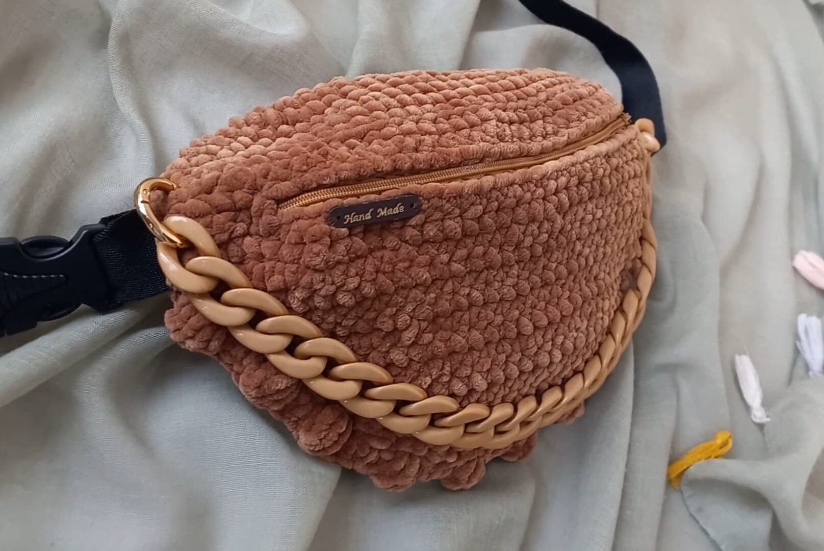 Lao straw belt bag sales