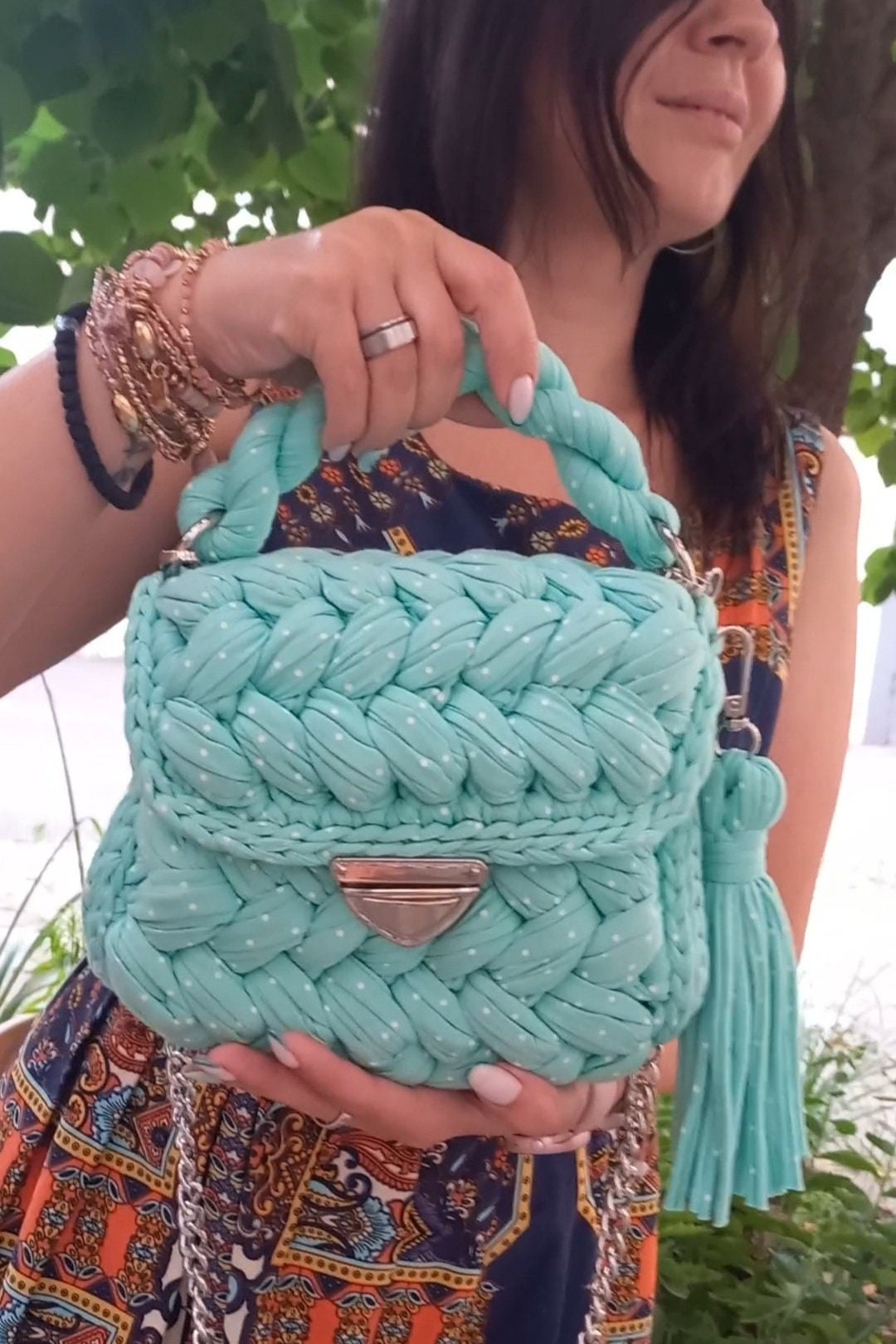 Designer Crochet Bag Crochet Crossbody Handbag Luxury Crochet Etsy