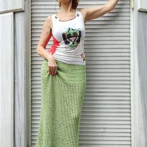 Сrochet skirt handmade cotton skirt Maxi skirt Long skirt Knit skirt pencil skirt boho skirt summer beach skirt crochet fashion