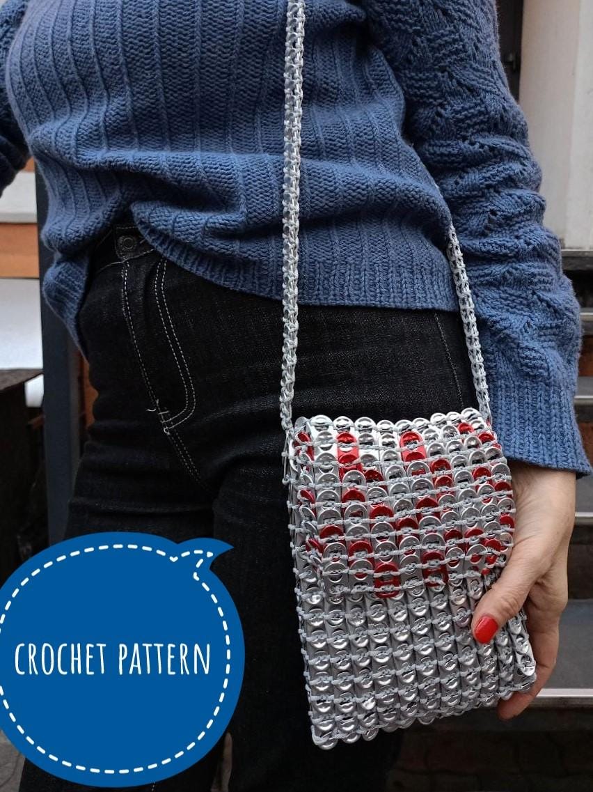 Con Fichas Bolso Tejido A Crochet Con Anillas Crafts Monedero