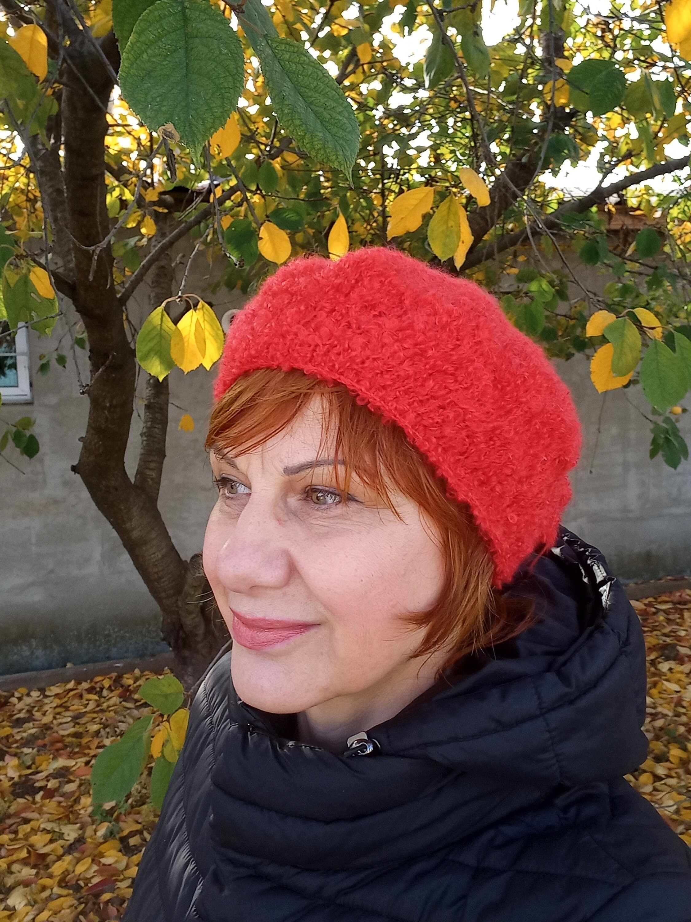 Vintage Beret Red Beret Hat Painters Hat Mohair Beret  display picture 2