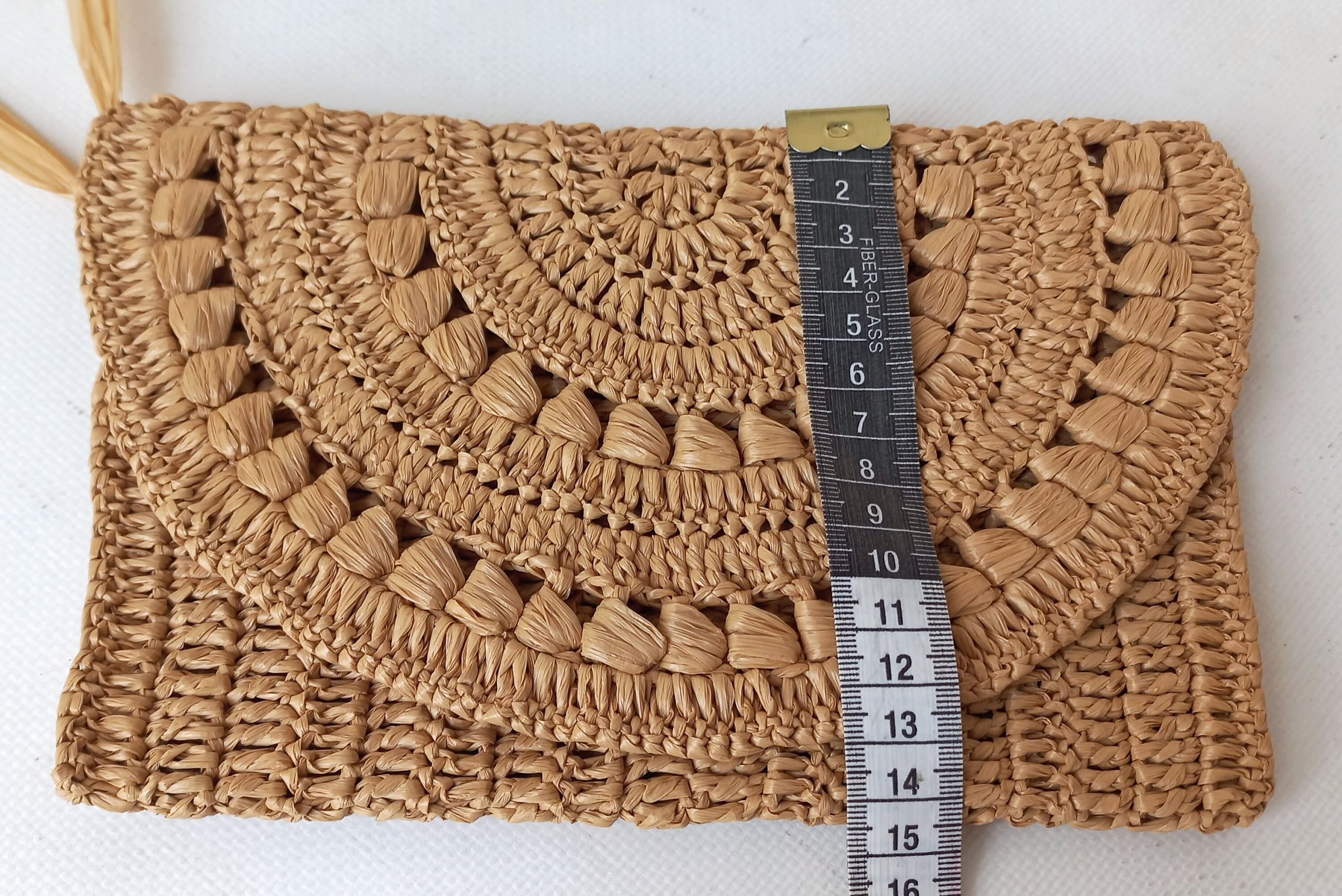 Raffia Clutch Bag PATTERN Crochet Raffia Wristlet Purse Etsy