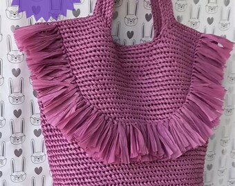 Crochet bag pattern crochet raffia bag PATTERN Raffia shoulder bag Instant PDF Digital Download Woven bag handmade raffia bag boho
