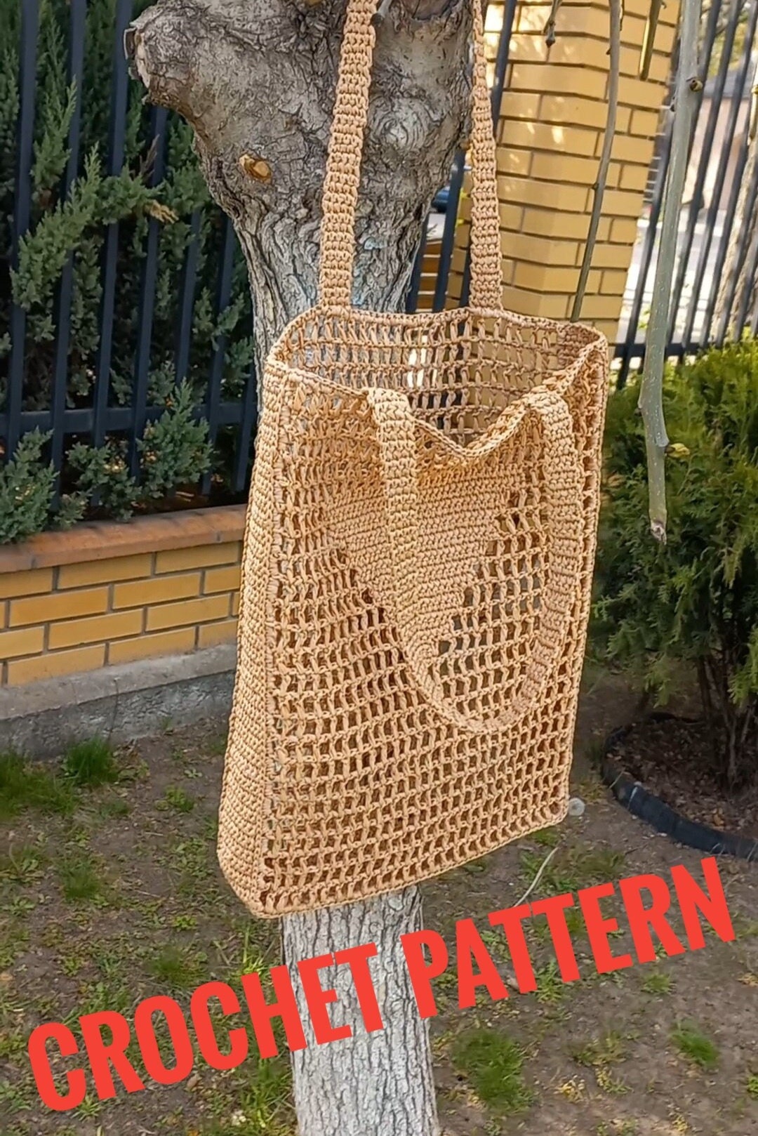 Raffia Tote Bag PATTERN Crochet Raffia Bag Pattern Instant PDF Etsy