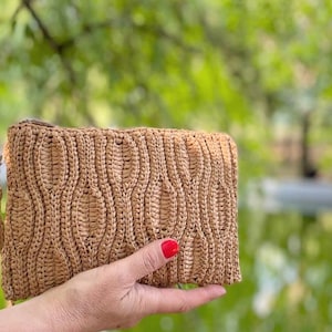 Bolso de mano de rafia Bolso pequeño de crochet Bolso de mano de rafia Bolso de mano de paja Bolso de mano de rafia Bolso de mano de paja Bolso de mano tejido Bolso de rafia hecho a mano