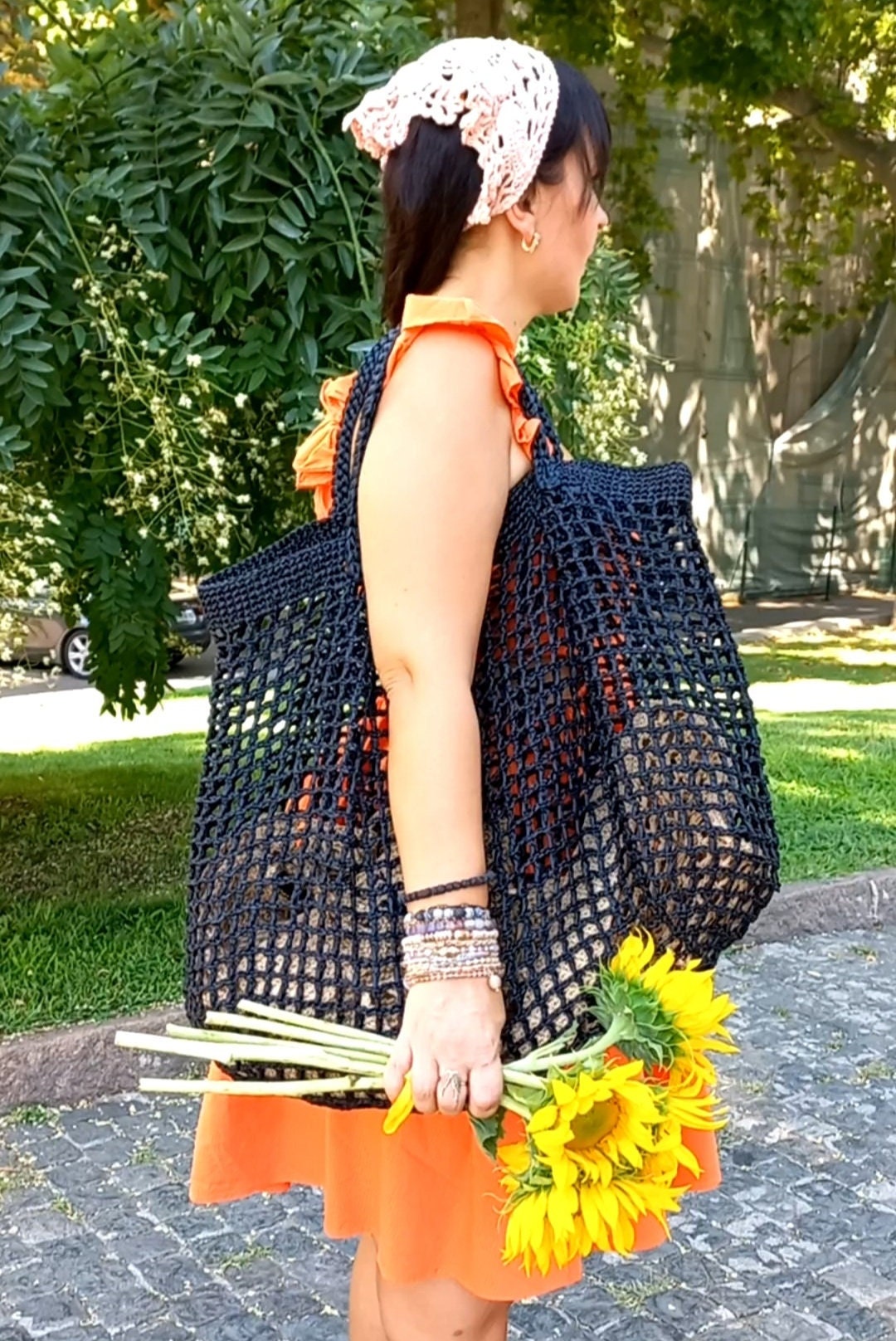 かごバッグ/ストローバッグ RANDEBOO Mesh rattan bag (black) RANDEBOO（ランデブー）の「Mesh rattan bag（かごバッグ）」 - WEAR