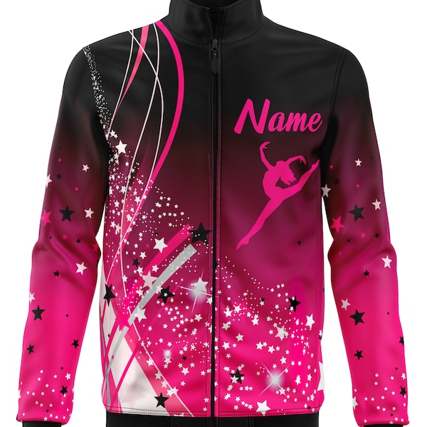 Personalisierte Mädchen ""Pink Cola"" Gymnastik und Tanz Trainingsanzug Elite Sports Squad Jacket