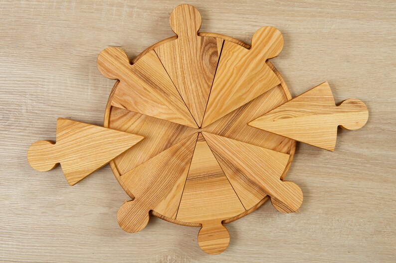 Personalized Wooden Pizza Plate Handmade. Serving Board Eco Friendly