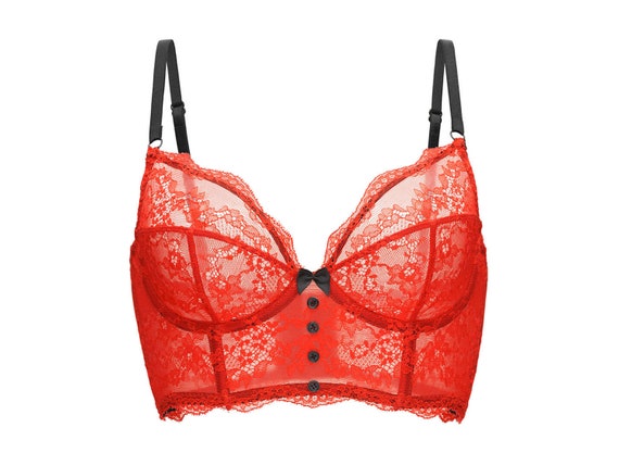 red crop bralette