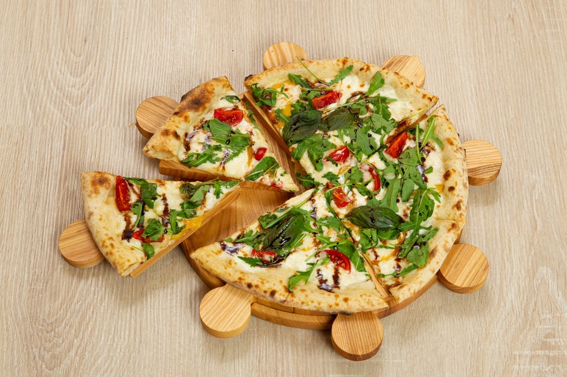 Personalized Wooden Pizza Plate Handmade. Serving Board Eco Friendly