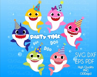 Download Baby shark Birthday SVG clipart 1st birsthday boy Shark ...