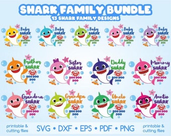 Download Baby shark svg shirt family shark clipart download vector ...