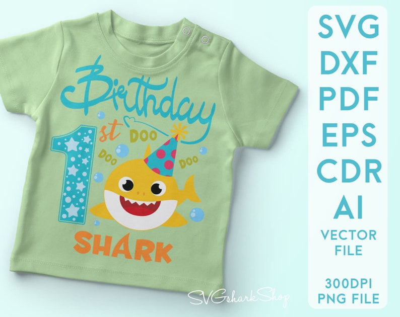 Download Baby Shark Birthday Svg - Layered SVG Cut File
