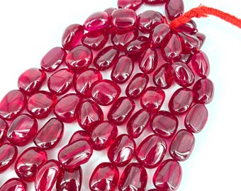 Rubin Corundum Nugget Beads: Funkelnde rote Edelstein Schmuckherstellung