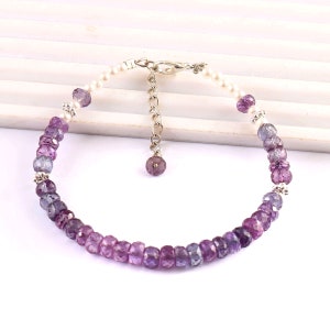 Alexandrite Beads Rare Alexandrite  Faceted Beads Bracelet Sparkling Alexandrite Gemstone Beads Color Changing Bead Stone