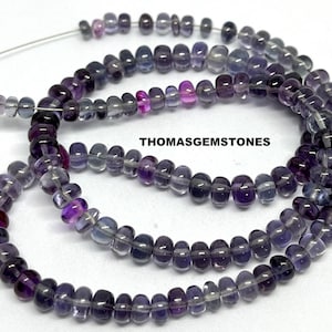 Sparkling Alexandrite Smooth Rondelle Beads Color Changing Alexandrite Beads Alexandrite Gemstone Alexandrite Beads