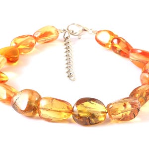 Rare Padparadscha Sapphire Smooth Nugget Beads Multi Yellow Orange Sapphire Gemstone Bracelet Beads Sparkle Sapphire Beads Bracelet 7 Inch