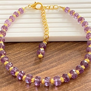 Alexandrite Beads Rare Alexandrite  Faceted Beads Bracelet Sparkling Alexandrite Gemstone Beads Color Changing Bead Stone