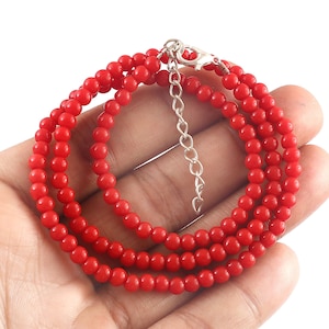 Tested Coral Smooth Round Beads Natural Coral 4mm Beads Cherry Red Coral Beads 4mm Coral Balls Genuine Coral Rounds Shallow Water Coral