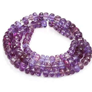 AAAA+++Rare Alexandrite Faceted Beads Necklace Sparkling Alexandrite 6-8 MM Gemstone Beads Color Changing Rondelle Bead Gemstone