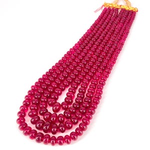 AAAA+++Rarest Ruby Corundum Rondelle Beads Sparkling Ruby Smooth 6-11 MM Beads Ruby Necklace Gemstone Beads 4 Stand Ruby Corundum