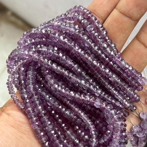 AAAA++ Rare Alexandrite Beads Sparkling Alexandrite Rondelle Faceted  Beads Color Changing Alexandrite Beads 10 Stands Necklace Gemstone