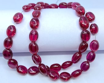 AAAA + QUALITÄT-Rubin Corundum Oval Form Perlen Rubin Glatt Oval Perlen Rubin Edelstein Perlen Schmuck machen.