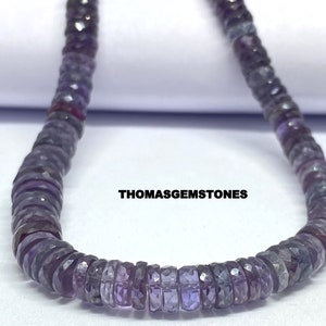 AAAA++ Rare Alexandrite Beads Sparkling Alexandrite Faceted Heishi Cut Beads Alexandrite Tyre Beads Alexandrite Gemstone
