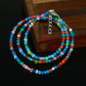 Fire Opal Necklace, Natural Ethiopian Opal, Opal Balls Beads, Ethiopian Opal Beads, Opal Beaded Necklace, Opal Stone Necklace, 18 Inch Beads