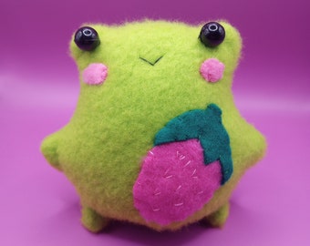 Berry, the Small Strawberry Frog Plush