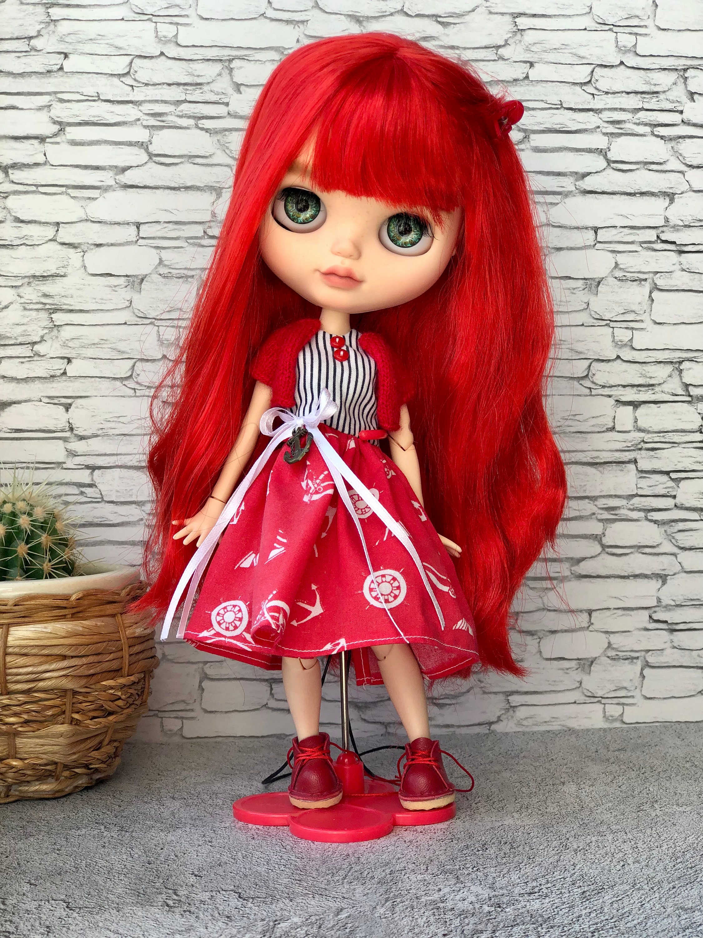 美しい赤い髪のブライス人形カスタム - Etsy 日本