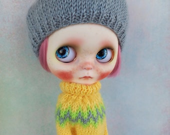 OOAK Blythe doll, custom tbl! Pink hair gift for her