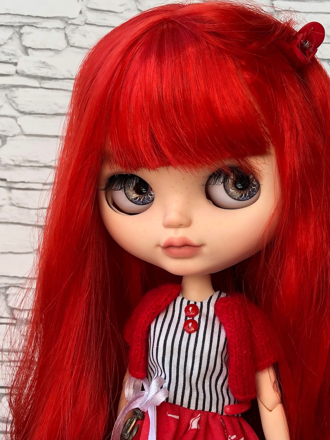 Blythe Doll Custom With Beautiful Red Hair - Etsy