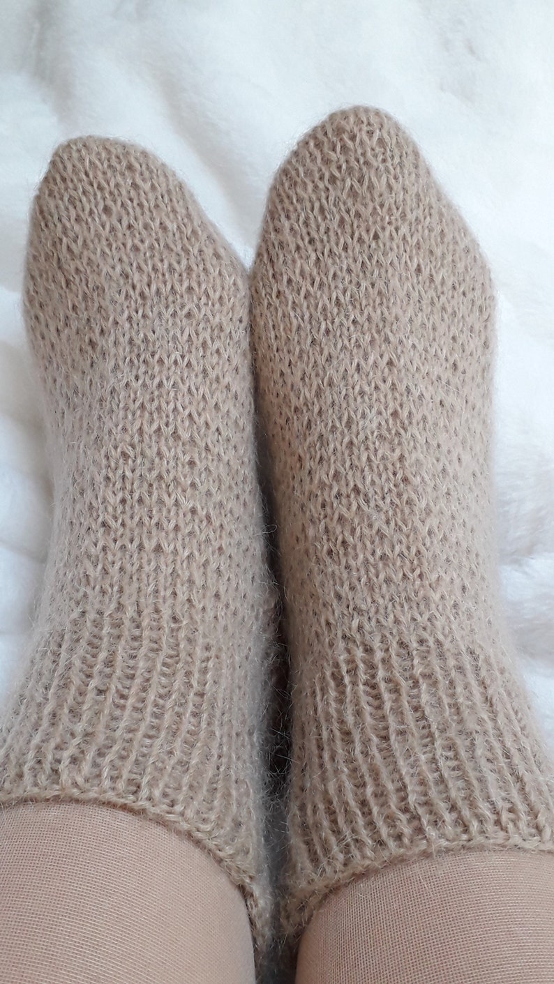 Alpaca merinolurex knit socks luxury socksbeige sockswarm socksbed socks