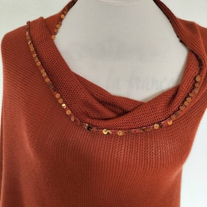 Luxury cashmere silk knit shawl , infinity scarf,  mother day gift