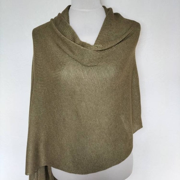 Cashmere silk infinity scarf , all seasons women shawl ,  green shawl, best woman gift , étole en cachemire pour femme