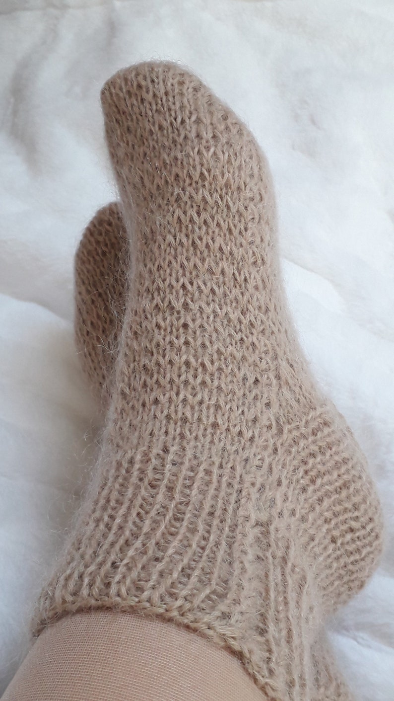 Alpaca merinolurex knit socks luxury socksbeige sockswarm socksbed socks