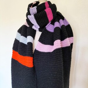 Cashmere  winter scarf , multicolor strips infinity knit scarf , christmas gifts for her