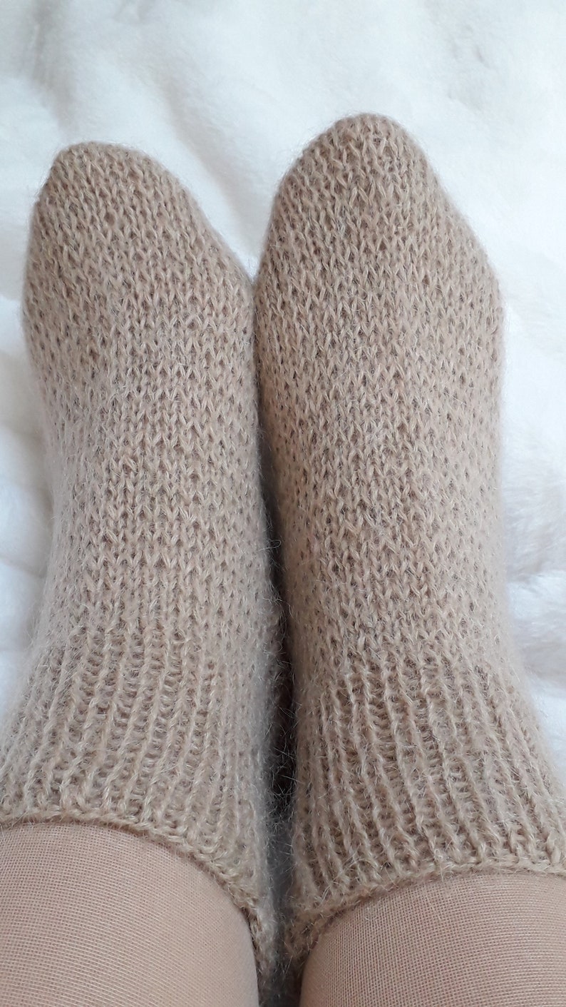 Alpaca merinolurex knit socks luxury socksbeige sockswarm socksbed socks