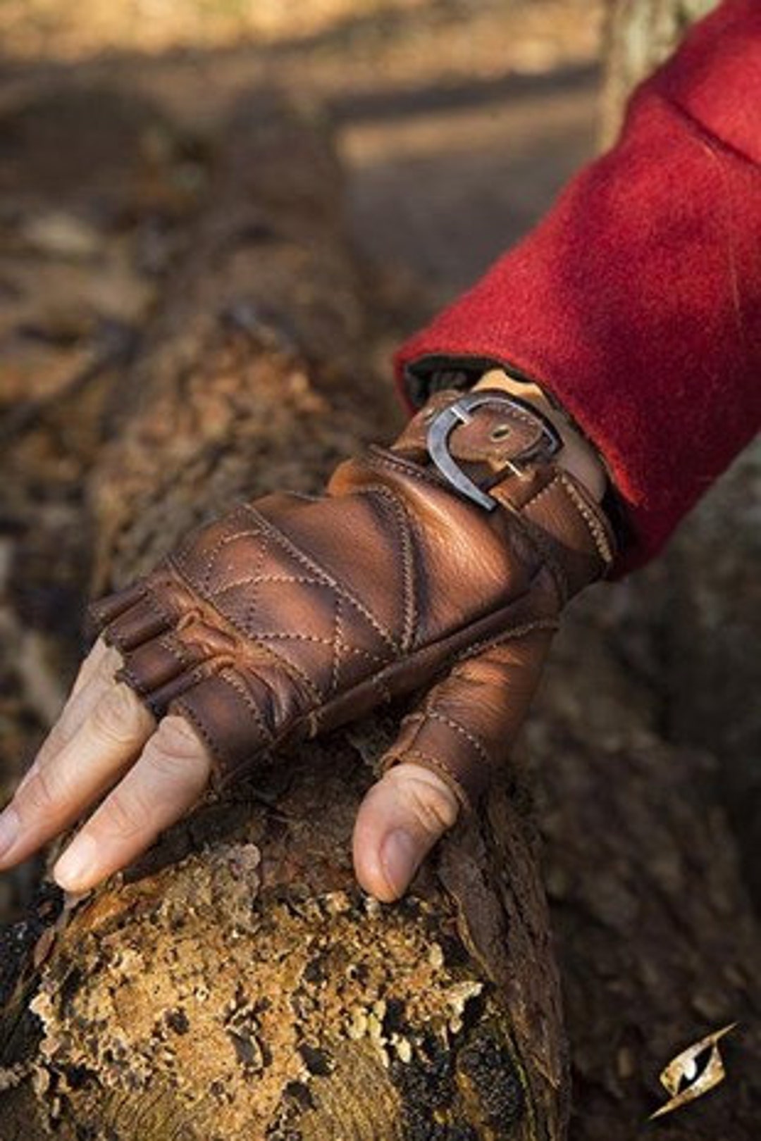 Epic Armoury Stalwart Celtic Leather Gloves Brown Etsy