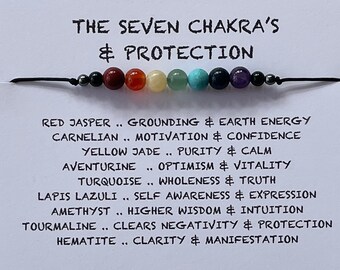 CHAKRA HEALING PROTECTION crystal healing bracelet