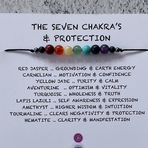 CHAKRA HEALING PROTECTION pulsera de curación de cristal