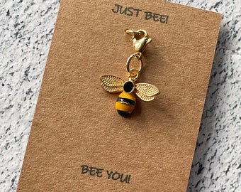 BEE POSITIVE BEES enamel bee clips .. magnet