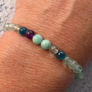 ADHD & ADD emotional support crystal healing bracelet/anklet/necklace, ESSENTIAL Oil Roller, stretch option