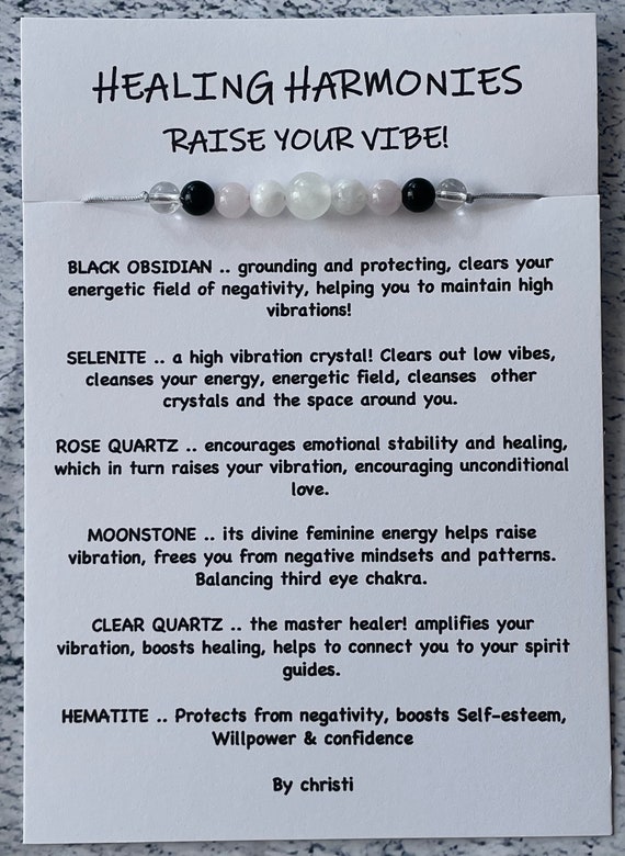 RAISE YOUR VIBE Crystal Healing bracelet/anklet/necklace Crystal Healing