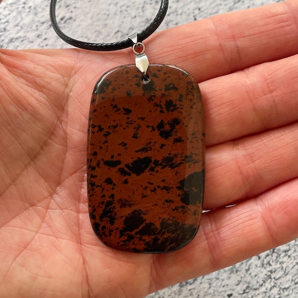 MAHOGANY OBSIDIAN PROTECTION  choice pendant necklace crystal healing