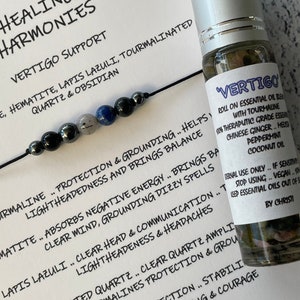 VERTIGO Support bracelet/anklet/necklace Crystal Healing/ESSENTIAL OIL Roller option image 8